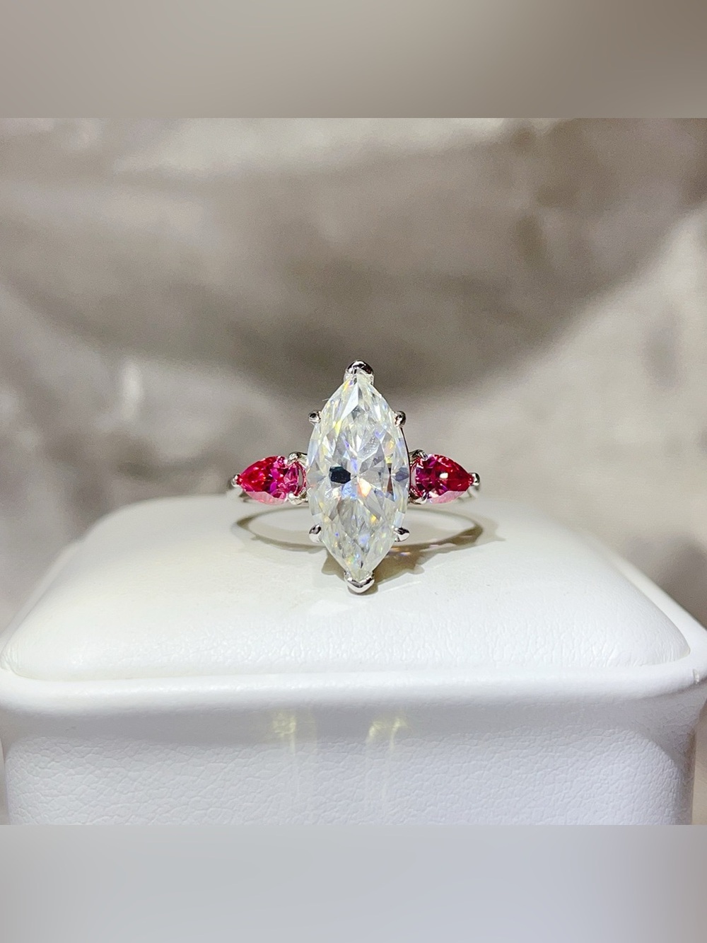 6 Carat 925 Sterling Silver Moissanite Ring